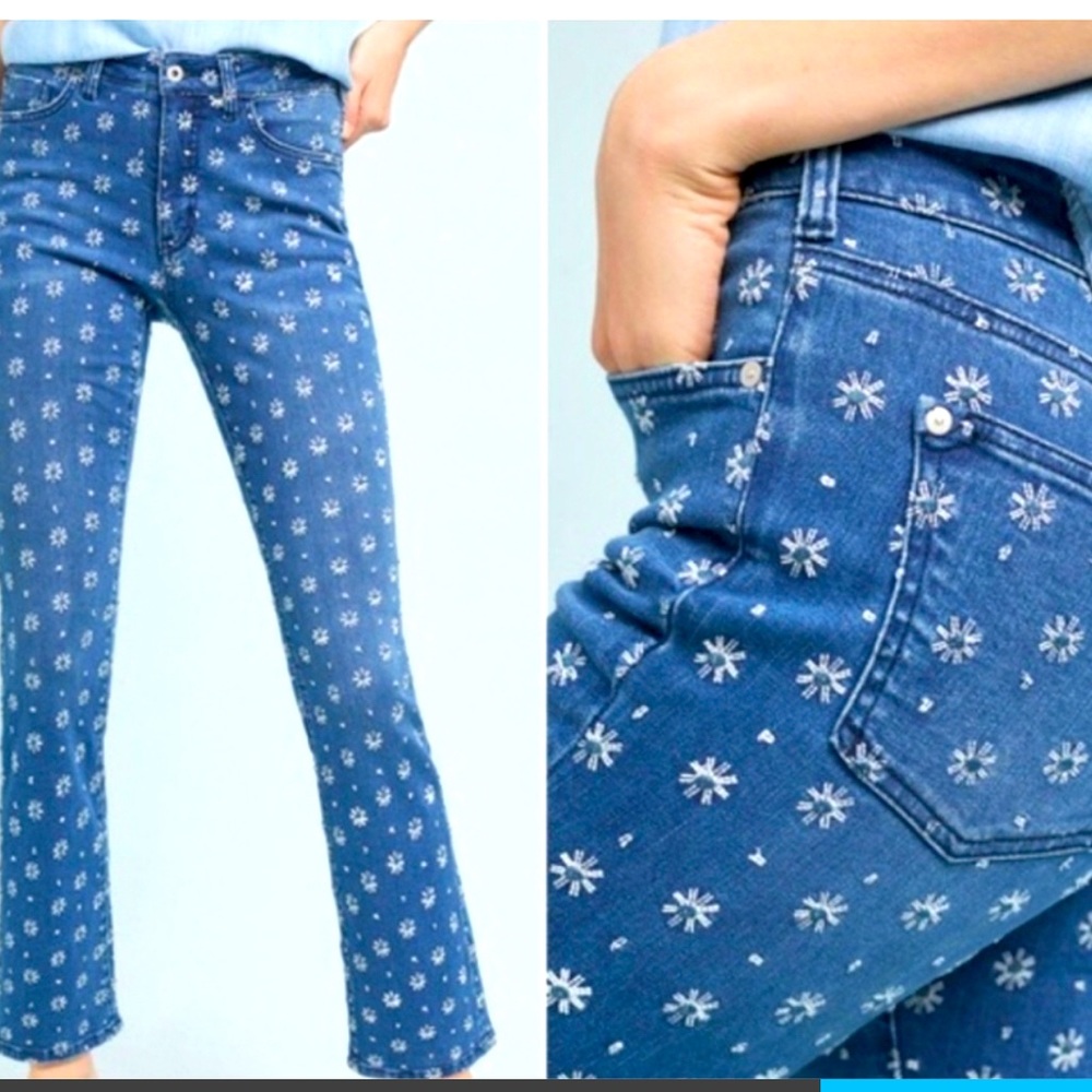 Pilcro Embroidered high rise boot cut